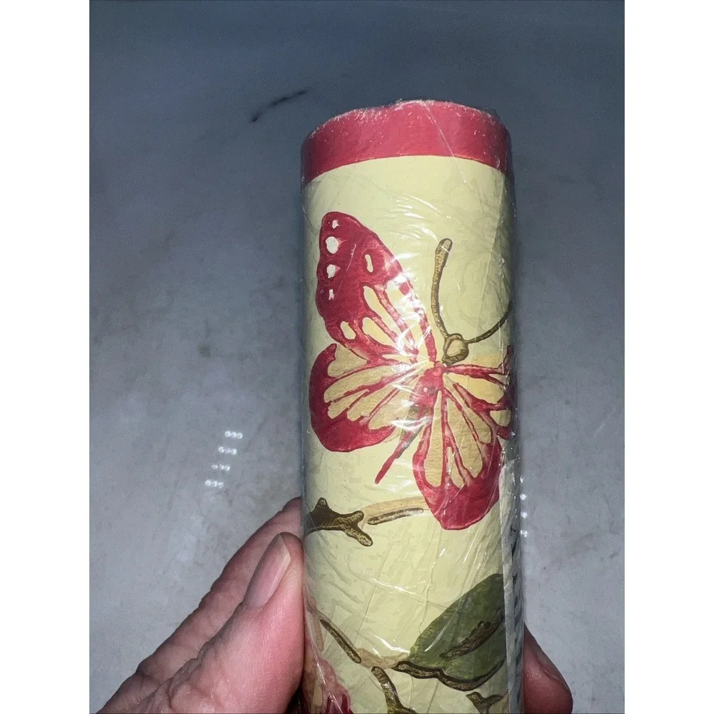 Waverly Wallpaper Border Roll Green Cottage Core Floral Butterflies 6.75sq ft